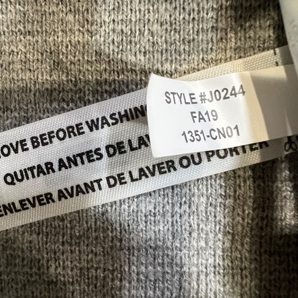 J. Crew Gray Merino Wool Sophie Open Front Sweater Blazer Cardigan XS - Picture 9 of 13